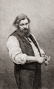Jean Désiré Gustave Courbet, fra The Century Illustrated Monthly Magazine, udgivet 1884 (trægravering)